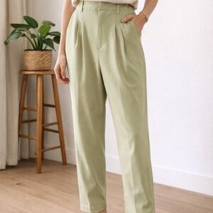 Double Zero Sage Green Tailored Dress Pants Size Small